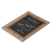 Ontvangt Notitieboek met jouw naam op het alkbord (Linkerzijde)