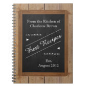 Ontvangt Notitieboek met jouw naam op het alkbord (Voorkant)