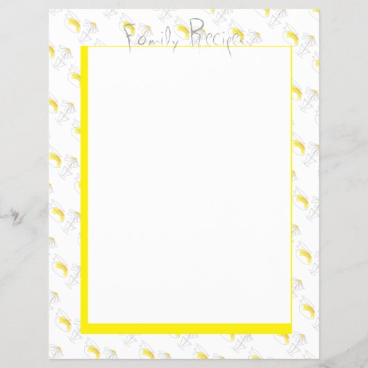 Ontvangt Notitieboek pagina's Lemons Daisy Kitchen Flyer (Voorkant)