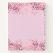 Ontvangt Roze Glitter Cupcake Aangepast Notitieboe Notitieboek (Achterkant)