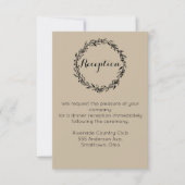 Ontvangt Uitnodiging en Richting Wedding Templat (Voorkant)