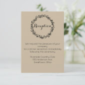 Ontvangt Uitnodiging en Richting Wedding Templat (Staand voorkant)