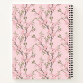 Ontvangt voor mijn kleindochter op Roze Floral Notitieboek (Achterkant)