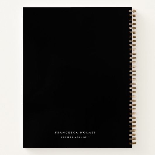 Ontvangt zwarte moderne, stijlvolle foto's notitieboek (Achterkant)