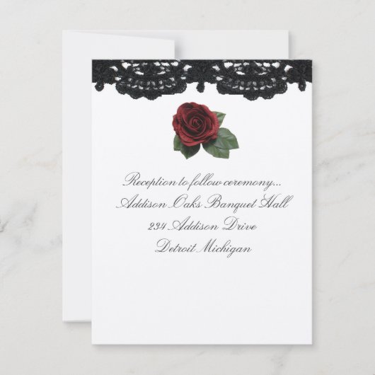 Ontvanguitnodiging OntwerpRozen en sluiting Kaart (Voorkant)