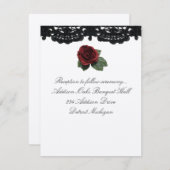 Ontvanguitnodiging OntwerpRozen en sluiting Kaart (Voorkant / Achterkant)