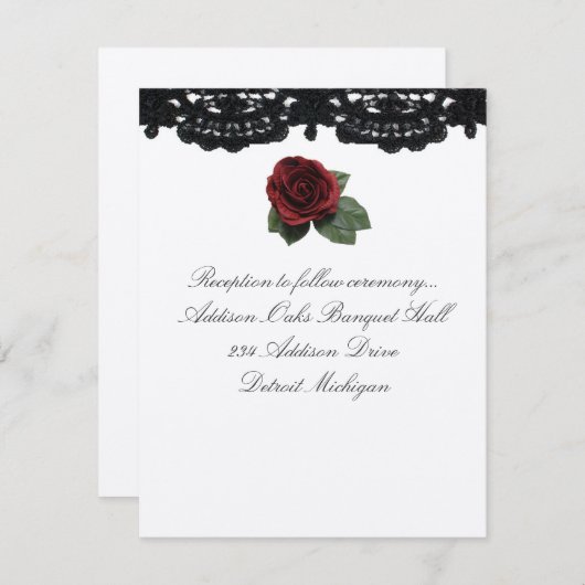 Ontvanguitnodiging OntwerpRozen en sluiting Kaart (Voorkant / Achterkant)