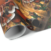 Ontvapt kerstpapier cadeaupapier (Rol Hoek)