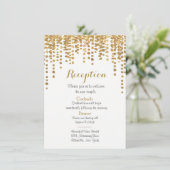 Ontvarkaart | Gouden confetti stippen Kaart (Staand voorkant)