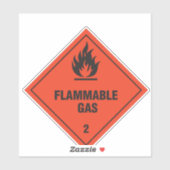 Ontvlambaar gas 2 Etiket Sticker (Vel)