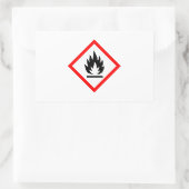 Ontvlambaar symbool/Pictogram Rechthoekige Sticker (Tas)