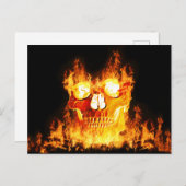 Ontvlambare schedel briefkaart (Voorkant / Achterkant)