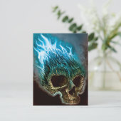 Ontvlambare schedel briefkaart (Staand voorkant)