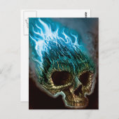 Ontvlambare schedel briefkaart (Voorkant / Achterkant)