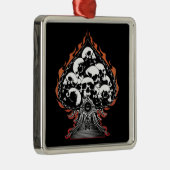 Ontvlambare schedel en harten metalen ornament (Rechts)