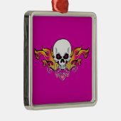 Ontvlambare schedel en harten metalen ornament (Rechts)