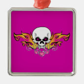 Ontvlambare schedel en harten metalen ornament (Voorkant)
