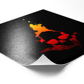 Ontvlambare schedel foto afdruk (Hoek)