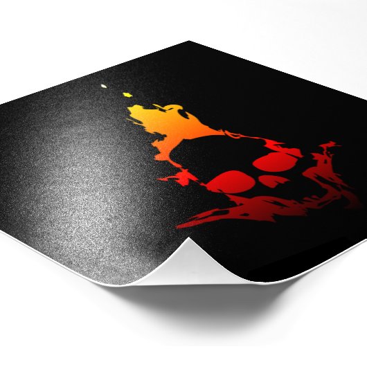 Ontvlambare schedel foto afdruk (Hoek)