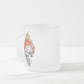 Ontvlambare schedel matglas koffiemok (Voorkant links)