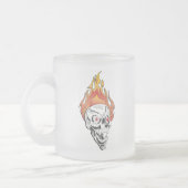 Ontvlambare schedel matglas koffiemok (Links)