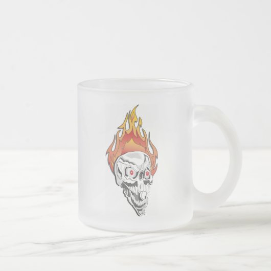 Ontvlambare schedel matglas koffiemok (Rechts)