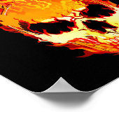 Ontvlambare schedel poster (Hoek)