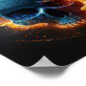 Ontvlambare schedel poster (Hoek)