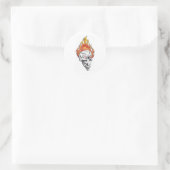 Ontvlambare schedel ronde sticker (Tas)