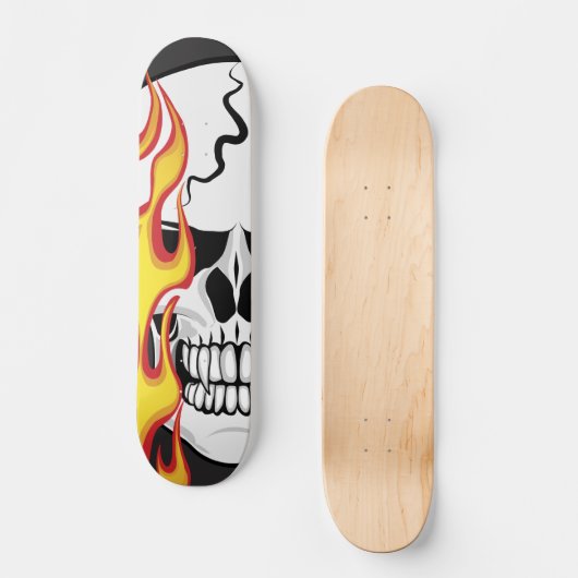 Ontvlambare schedel skateboard (Voorkant)