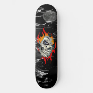 Ontvlambare schedel skateboard