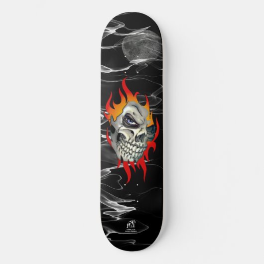 Ontvlambare schedel skateboard (Voorkant)