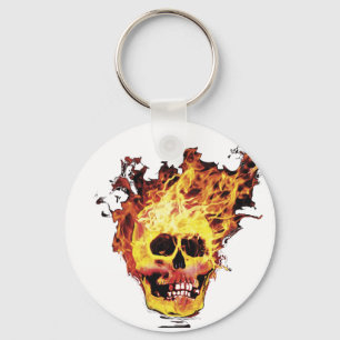 Ontvlambare schedel sleutelhanger