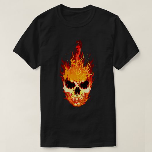 Ontvlambare schedel t-shirt (Design voorkant)