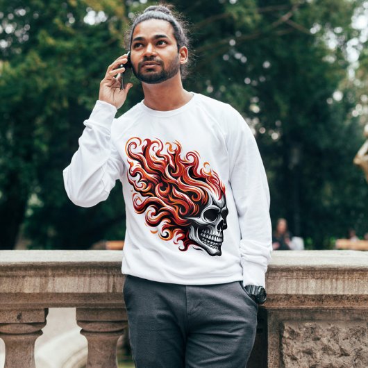 Ontvlambare schedel t-shirt