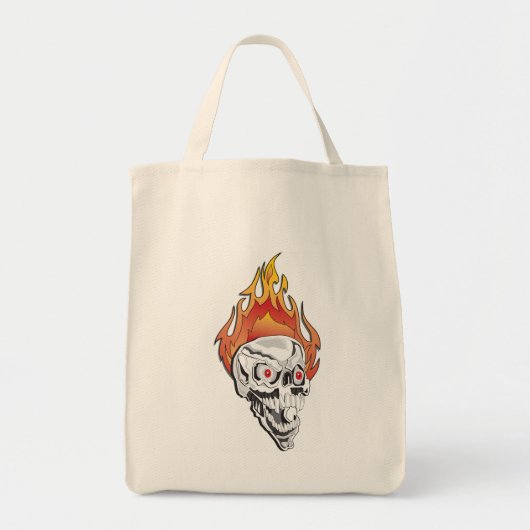 Ontvlambare schedel tote bag (Voorkant)