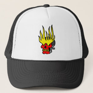 Ontvlambare schedel trucker pet