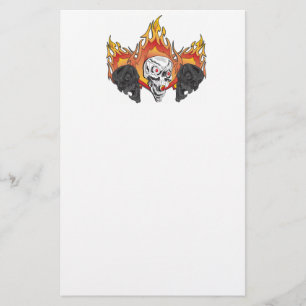 Ontvlambare schedels briefpapier