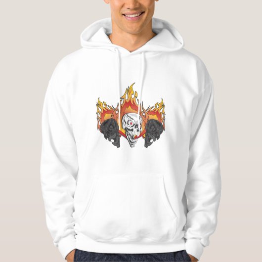 Ontvlambare schedels hoodie (Voorkant)