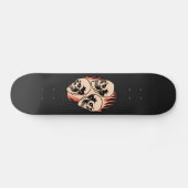 Ontvlambare schedels op Fire gothic Trendy Cool Bl Persoonlijk Skateboard (Horizontaal)