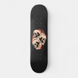Ontvlambare schedels op Fire gothic Trendy Cool Bl Persoonlijk Skateboard