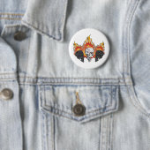 Ontvlambare schedels ronde button 5,7 cm (In situ)