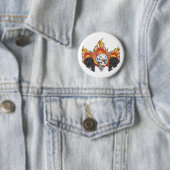 Ontvlambare schedels ronde button 5,7 cm (In situ)