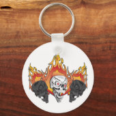 Ontvlambare schedels sleutelhanger (Voorkant)