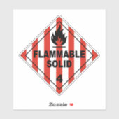 Ontvlambare vaste stoffen 4 Etiket Sticker (Vel)