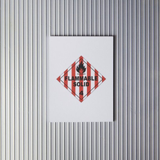 Ontvlambare vaste stoffen 4 Etiket Sticker