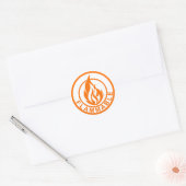 Ontvlambare vlam vuurcirkel sticker sinaasappel (Envelop)