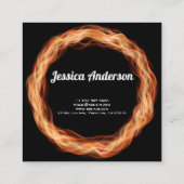 Ontvlammende, unieke, moderne trendy voegt uw Logo Vierkante Visitekaartje (Achterkant)