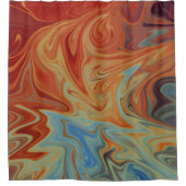 Ontvlamming en waterabstract ontwerp | Beste kunst Douchegordijn (Voorkant)
