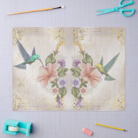 Ontvlechting van dieren, bloemen en scrollen tissuepapier (Craft)